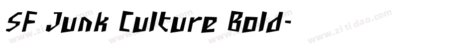SF Junk Culture Bold字体转换